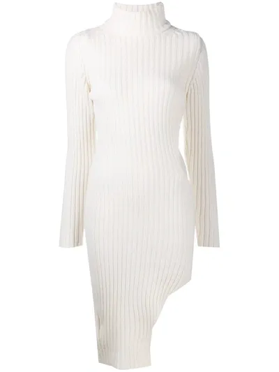 Wandering Cut-out Knitted Dress In White