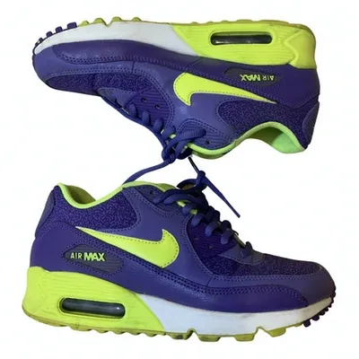 Pre-owned Nike Air Max  Leather Trainers In Purple