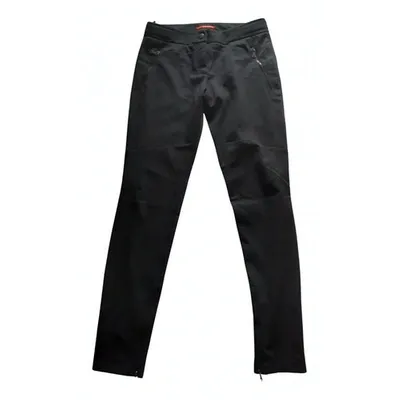 Pre-owned Prada Wool Trousers In Black