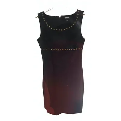 Pre-owned Donna Karan Mini Dress In Black