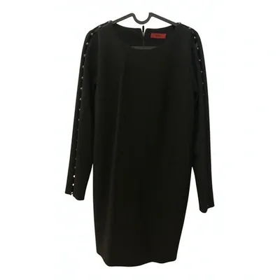 Pre-owned Hugo Boss Mini Dress In Black