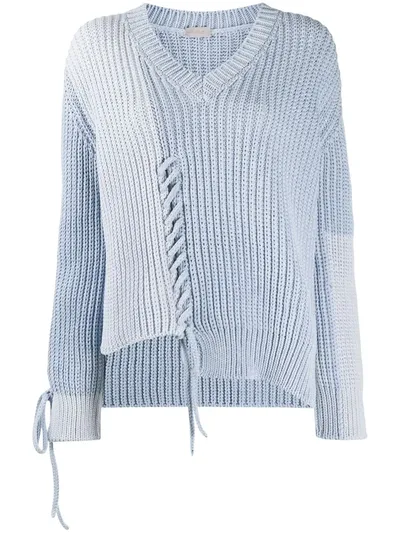 Mrz Scollo Tie-detail Jumper In Blue