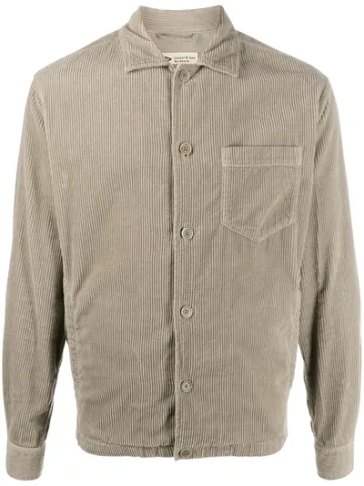 Aspesi Corduroy Shirt Jacket In Neutrals