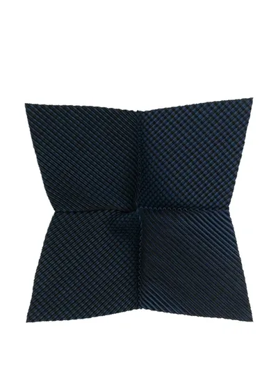 Issey Miyake Stripe-print Silk Handkerchief In Blue