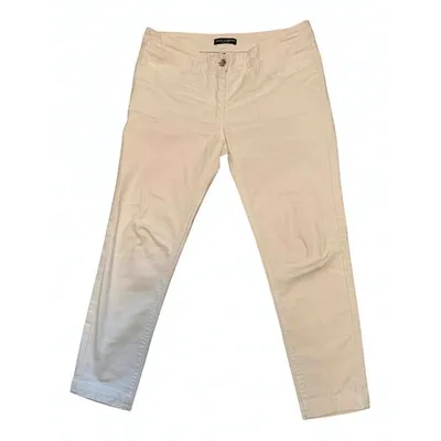 Pre-owned Dolce & Gabbana Straight Pants In White