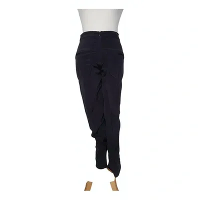 Pre-owned Stine Goya Silk Trousers In Black