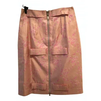 Pre-owned Christopher Kane Silk Skirt In Pink