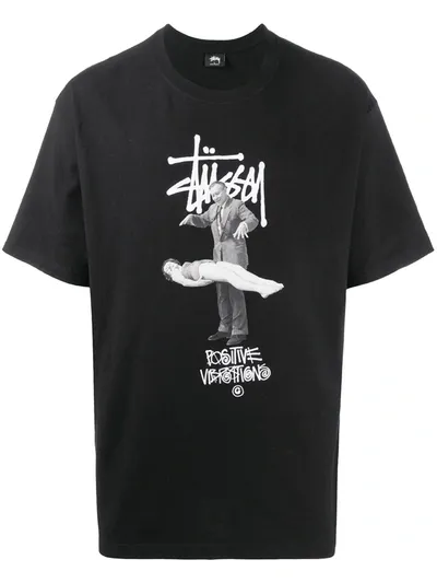 Stussy Photograph Print T-shirt In Black