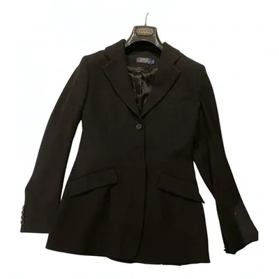 Pre-owned Polo Ralph Lauren Wool Blazer In Black