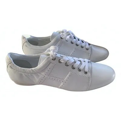 Pre-owned Hogan Leather Flats In White