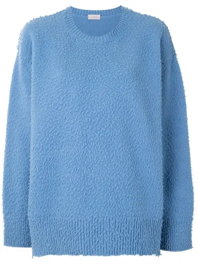 Mrz Crewneck Knit Jumper In Blue