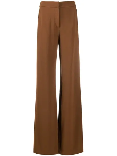 Gianluca Capannolo High Waist Wide-leg Trousers In Brown