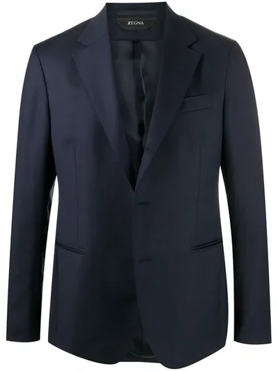 Z Zegna Two-button Blazer In Blue