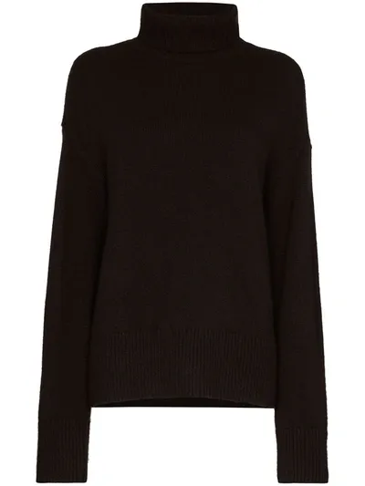 Joseph Turtleneck Cashmere Sweater In Brown