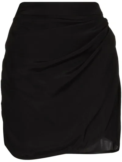 Gauge81 Sendai Silk Mini Skirt In Black