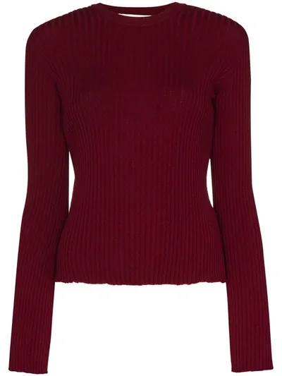 Marques' Almeida Ribbed Merino Wool Sweater In Red