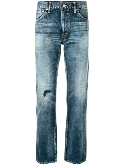 Visvim Stonewashed Slim.fit Jeans In Blue