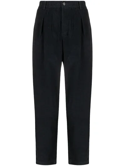 Universal Works Dropped-crotch Corduroy Trousers In Blue