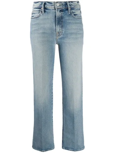 Mother Straight-leg Jeans In Blue