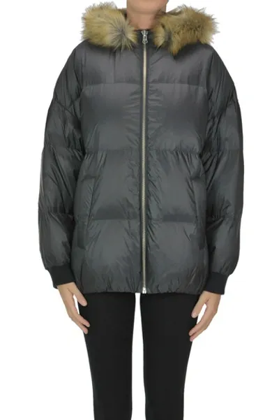 Bellerose Quilted Down Jacket In Charcoal