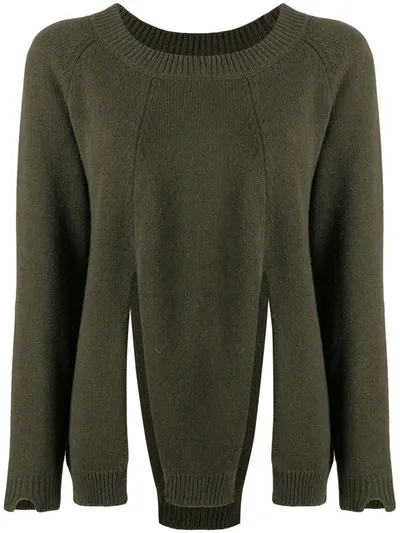 Stefano Mortari Slit Panel Jumper In Green