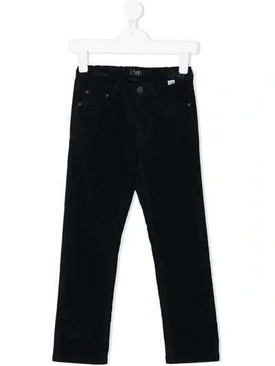 Il Gufo Kids' Elasticated Straight-eg Trousers In Blue