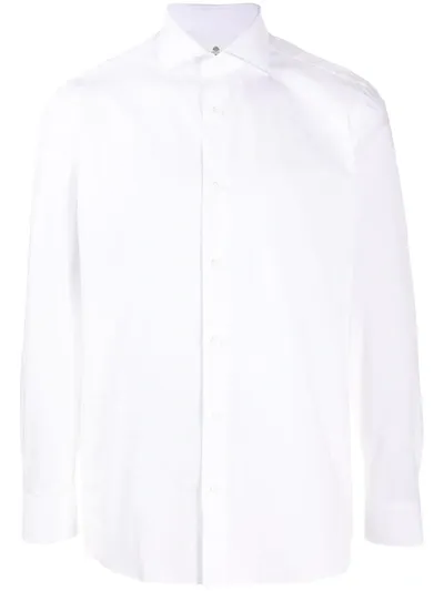 Borrelli Plain Classic Shirt In White