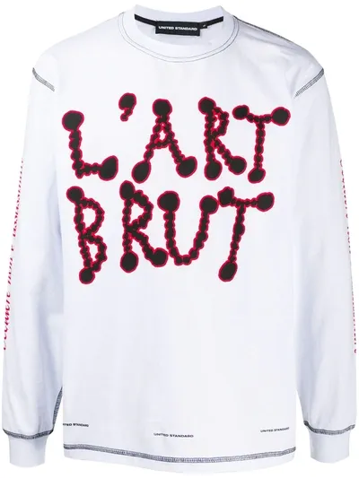 United Standard L'art Brut Long-sleeved T-shirt In White