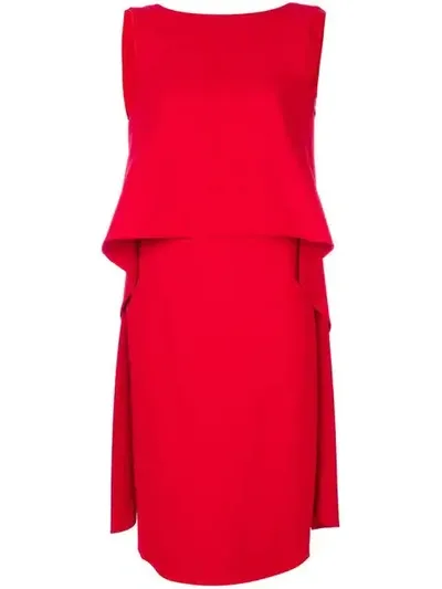 Givenchy Cady Sleeveless Popover Dress, Red