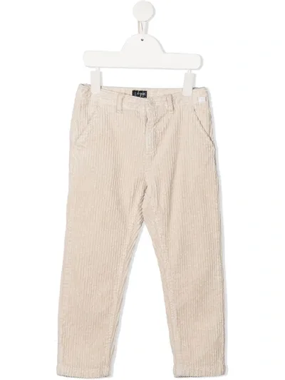 Il Gufo Kids' Corduroy Straight-leg Trousers In Neutrals