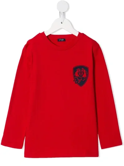 Il Gufo Kids' Chest Print T-shirt In Red