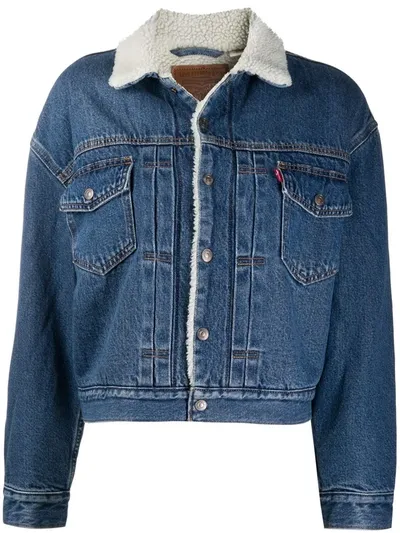 Levi's New Heritage Sherpa Denim Jacket In Blue