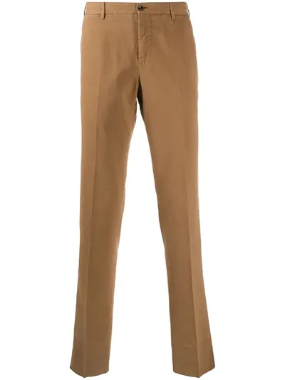 Pt01 Slim-fit Chinos In Brown