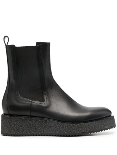 Del Carlo Chelsea Ankle Boots In Black