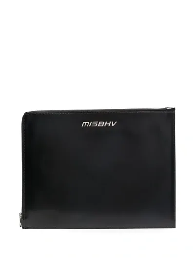 Misbhv Logo Plaque Clutch In Black