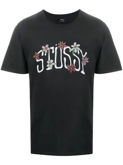 Stussy Logo-print T-shirt In Black