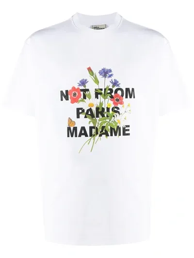 Drôle De Monsieur T-shirt In White Multicolor Cotton