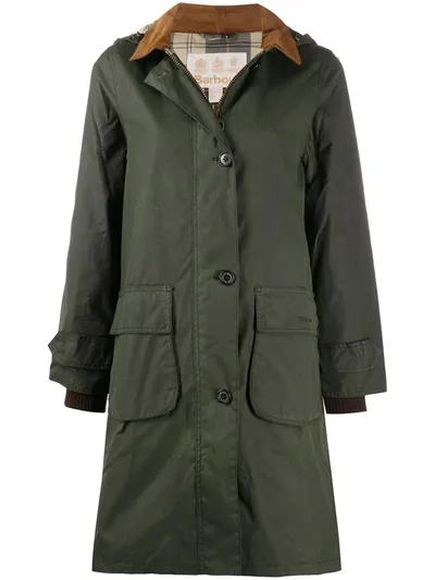 Barbour Kudzu Hooded Parka In Green