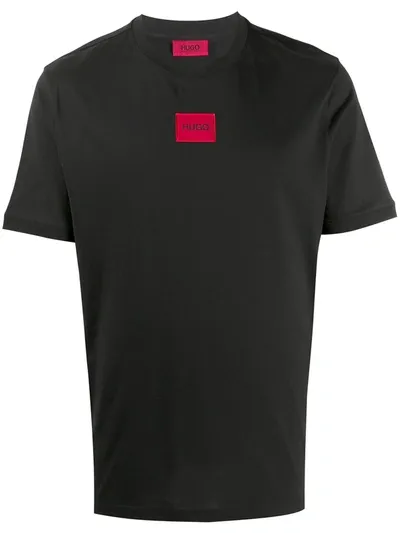 Hugo Logo Print T-shirt In Black