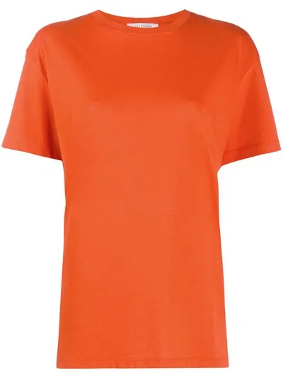 Valentino Vltn Print T-shirt In Orange