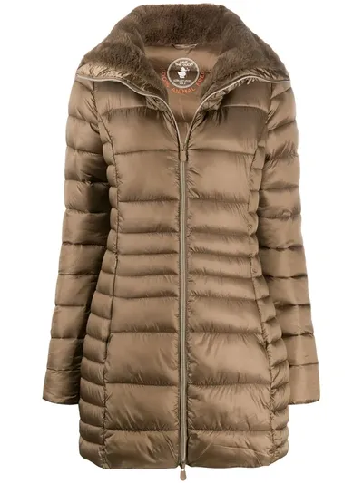 Save The Duck Irisy Padded Coat In Brown