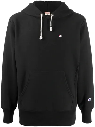 Champion Kapuzenpullover Mit Logo-stickerei In Black