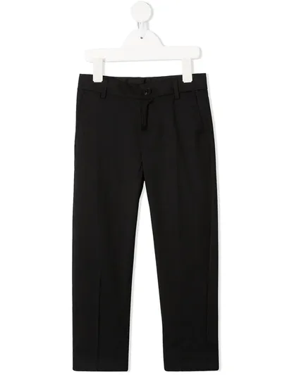 Hugo Boss Teen Straight-leg Tailored Trousers In Black