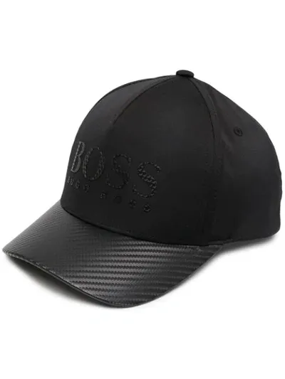 Hugo Boss Coated Logo Cap In Black