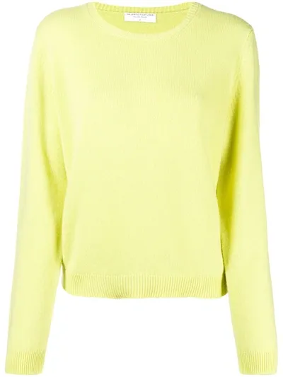 Majestic Crewneck Cashmere-wool Jumper In Yellow