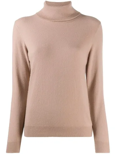 N•peal Cashmere Roll Neck Jumper In Pink