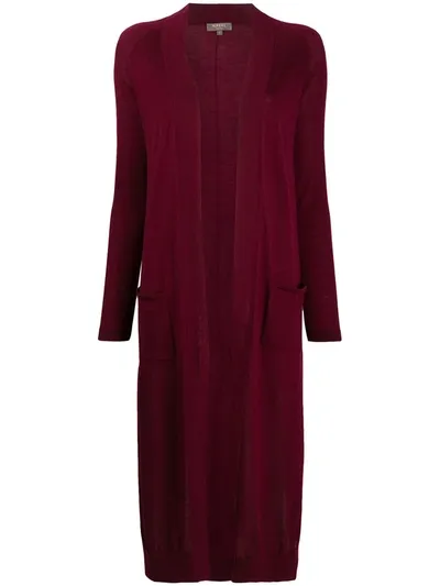 N•peal Long-length Cashmere Cardi-coat In Red