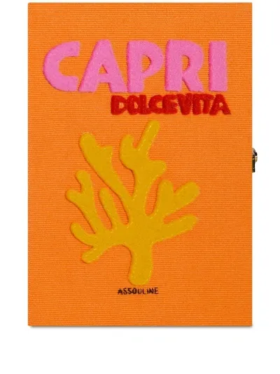 Assouline Capri Book Clutch In Orange