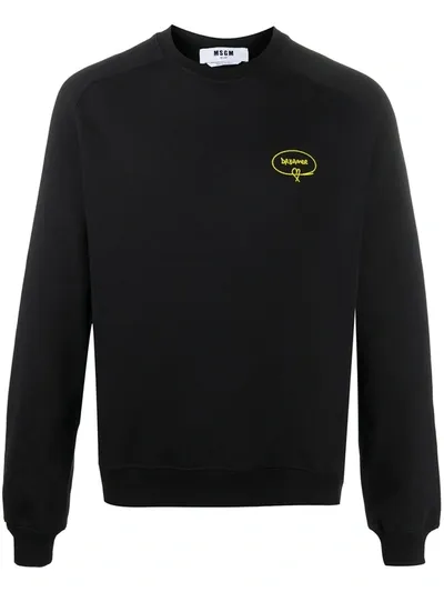 Msgm Dreamer Crew-neck Sweatshirt In Black