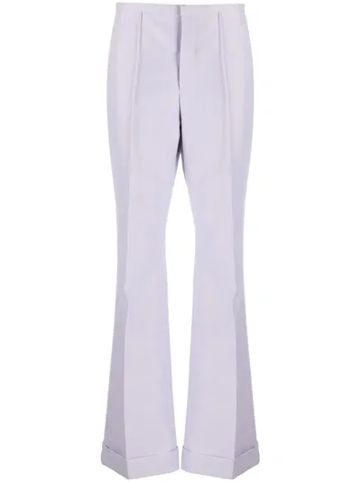 Philosophy Di Lorenzo Serafini Wool Straight-leg Trousers In Purple